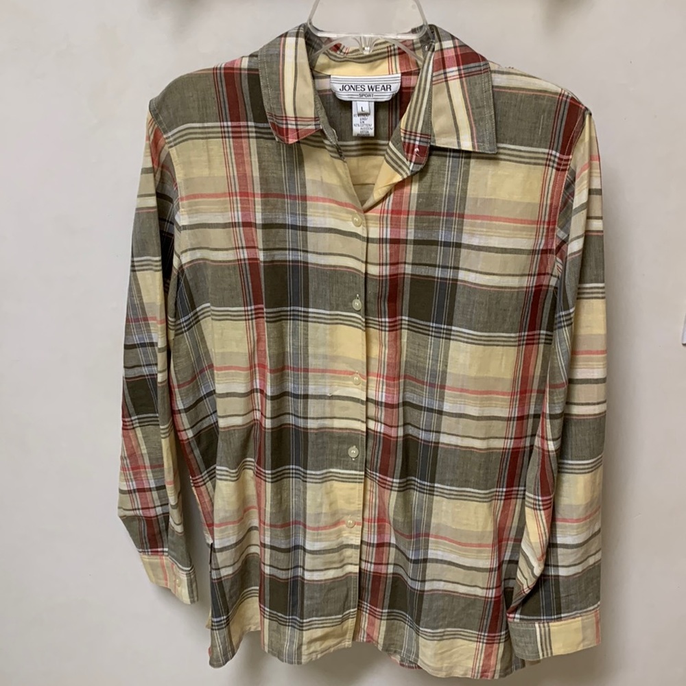 Women’s New Large Plaid Shirt